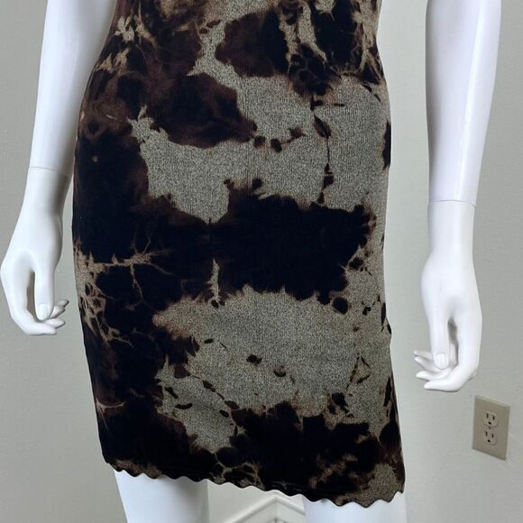 Miss Love Size M Green Tie Dye Pullover Scallop Party Bodycon Mini Dress FLAWED - Picture 4 of 14
